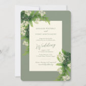 Bloeiende varens bruiloft uitnodiging (Voorkant)