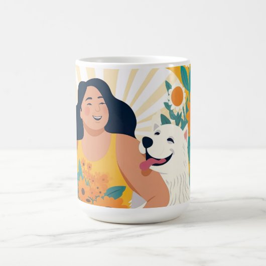 Bloeiende veerkracht en vreugde, Vrouw & Reddingsh Koffiemok (Center)