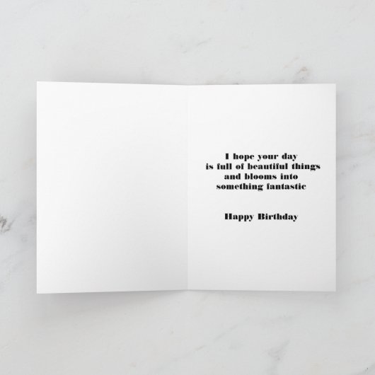 Bloeiende Verjaardag Kaart (Binnen)