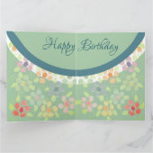Bloeiende verjaardagswensen kaart (Binnen)