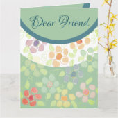 Bloeiende verjaardagswensen kaart (Gele Bloem)