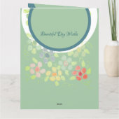 Bloeiende verjaardagswensen kaart (Achterkant)