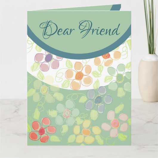 Bloeiende verjaardagswensen kaart (Voorkant)