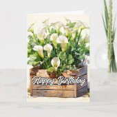 Bloeiende vers geplukte Calla Lilies Kaart (Voorkant)