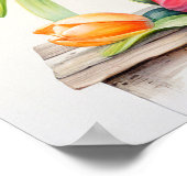 Bloeiende vers geplukte tulpen poster (Hoek)