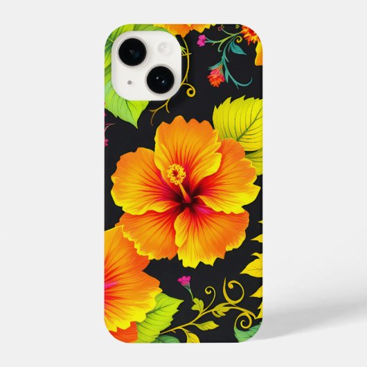 Bloeiende Vibes: stijlvolle bloemenprint mobiel Ho iPhone Hoesje (Achterkant)