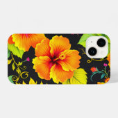 Bloeiende Vibes: stijlvolle bloemenprint mobiel Ho iPhone Hoesje (Achterkant horizontaal)
