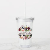 Bloeiende vijgen | Moody Rustic Bridal Party Vraag Acryl Drinkbeker (Voorkant)