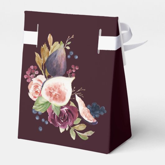 Bloeiende vijgen | Moody rustiek bloemboeket Bedankdoosjes (Achterkant)