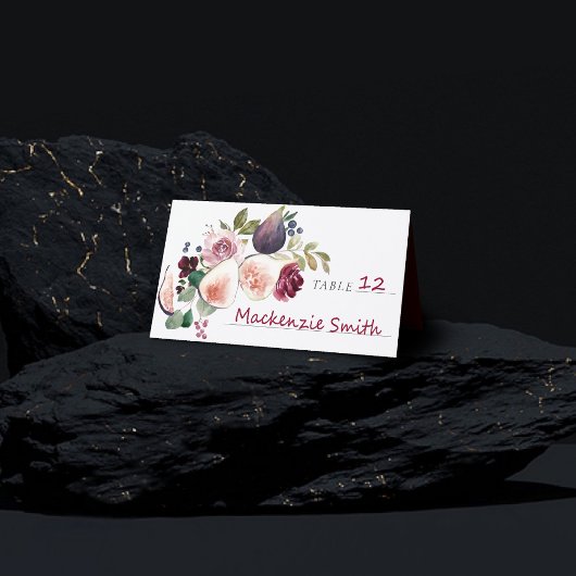 Bloeiende vijgen | Moody rustiek fruit Elegante bl Plaatskaartje