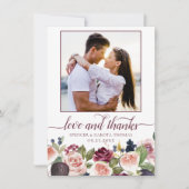 Bloeiende vijgen | Moody rustieke elegante bloemfo Bedankkaart (Voorkant)