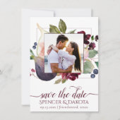 Bloeiende vijgen | Moody rustieke elegante bloemfo Save The Date (Voorkant)