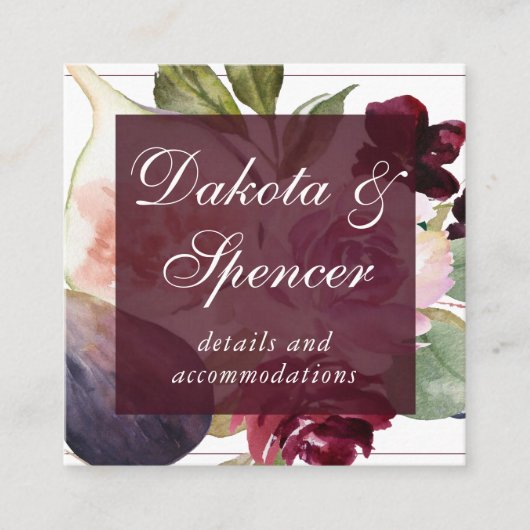 Bloeiende vijgen | Moody rustieke fruitbloesem Det Informatiekaartje (Voorkant)