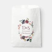 Bloeiende vijgen | Moody rustieke Monogram krans Bedankzakje (Voorkant)