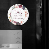 Bloeiende vijgen | Moody rustieke Monogram krans Magneet