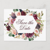 Bloeiende vijgen | Rustic Fruit Blossom Save the D Aankondigingskaart (Voorkant)