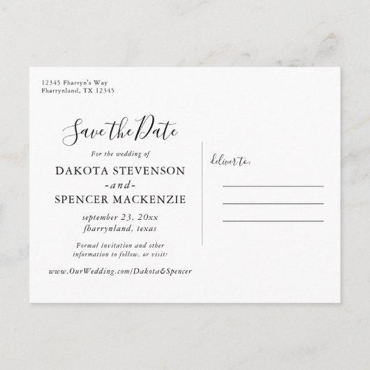 Bloeiende vijgen | Rustic Fruit Blossom Save the D Aankondigingskaart (Achterkant)