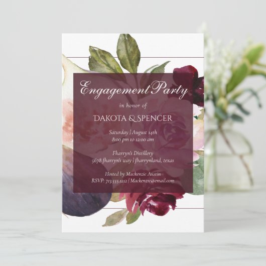 Bloeiende vijgen | Rustiek Fruit Blossoms Verlovin Kaart (Staand voorkant)