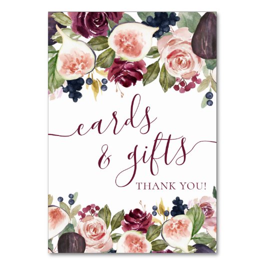 Bloeiende vijgen | Rustiek Moody Elegant Bloemen G Kaart (Achterkant)