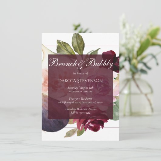 Bloeiende vijgen | Rustieke Fruitbloesem Bridal Br Kaart (Staand voorkant)