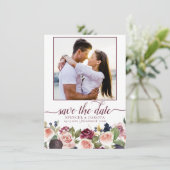 Bloeiende Vijgen | Stemming Volle Rustieke Elegant Save The Date (Staand voorkant)