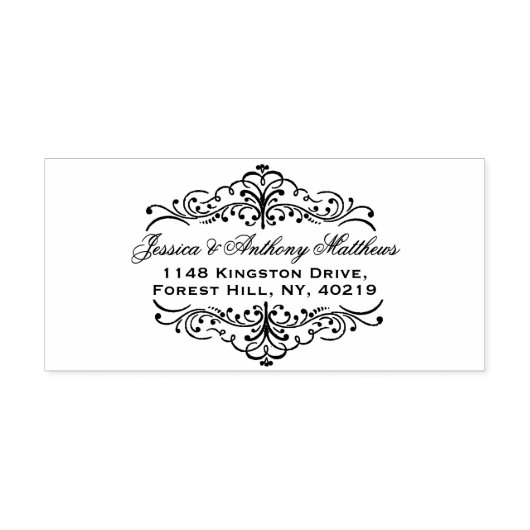  bloeiende vintage bruiloft retouradres  zelfinktende stempel (Design)
