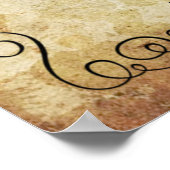  bloeiende vintage bruiloft welkom poster (Hoek)