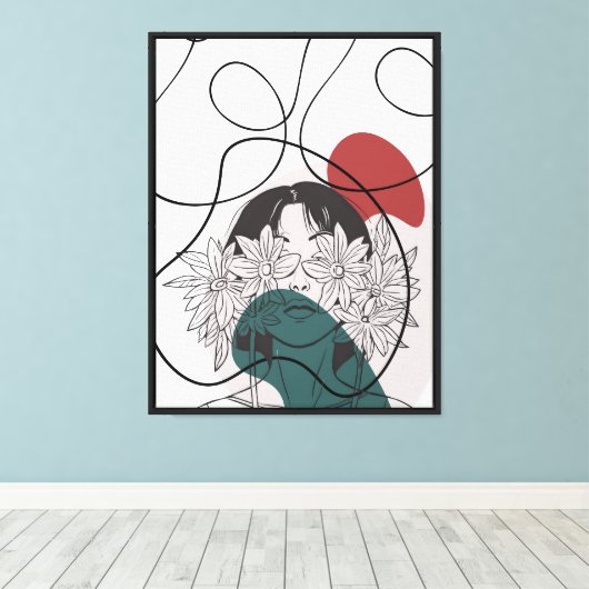 Bloeiende visie canvas afdruk (Insitu (Houten vloer))