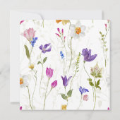 Bloeiende vlinders Spring Floral Baby shower Kaart (Achterkant)