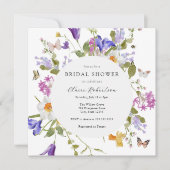 Bloeiende vlinders Spring Floral Vrijgezellenfeest Kaart (Voorkant)