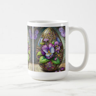 Bloeiende Vogels Voet Viooltjes Wilde Bloemen Paas Koffiemok