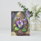 Bloeiende Vogels Voetviooltjes Wildflowers Easter  Briefkaart (Staand voorkant)