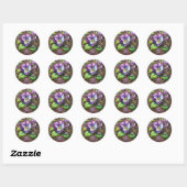 Bloeiende Vogels Voetviooltjes Wildflowers Easter  Ronde Sticker (Vel)