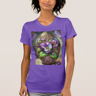 Bloeiende Vogels Voetviooltjes Wildflowers Easter T-shirt