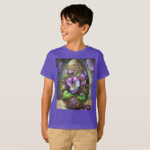 Bloeiende Vogels Voetviooltjes Wildflowers Easter  T-shirt (Voorkant volledig)
