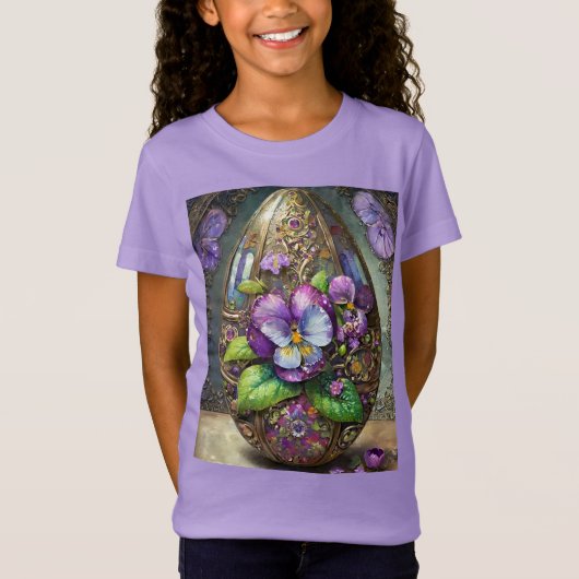 Bloeiende Vogels Voetviooltjes Wildflowers Easter  T-shirt (Voorkant)