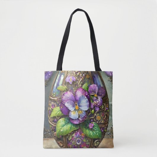Bloeiende Vogels Voetviooltjes Wildflowers Easter  Tote Bag (Voorkant)