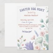 Bloeiende Vreugde: Een Pastel Paasfeest Kaart (Voorkant / Achterkant)