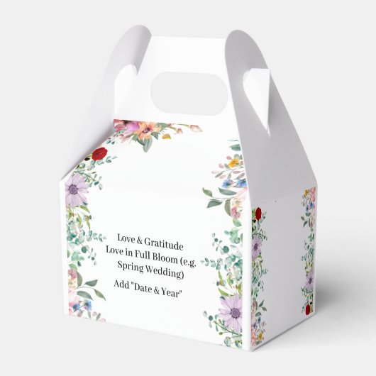 Bloeiende Vreugde – Kleurrijke Bloemen Cadeau Doos Bedankdoosjes (Achterkant)