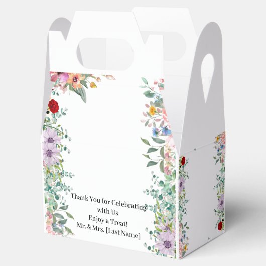 Bloeiende Vreugde – Kleurrijke Bloemen Cadeau Doos Bedankdoosjes (Geopend)