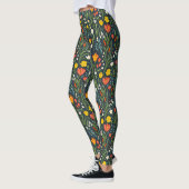 Bloeiende vreugde: lente bloemenpatroon leggings (Links)