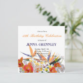 Bloeiende vreugde -Tropische Bloemen Verjaardagsfe Kaart (Staand voorkant)