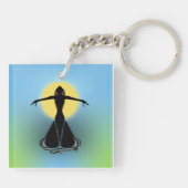 Bloeiende Vrouw Sleutelhanger (Achterkant)