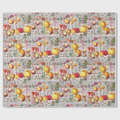 bloeiende vruchten botanische boek Bord # 33 Cadeaupapier (Vlak)