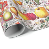 bloeiende vruchten botanische boek Bord # 33 Cadeaupapier (Rol Hoek)