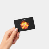 Bloeiende Vuur Roos Badge (Handheld)