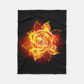 Bloeiende Vuur Roos Fleece Deken (Voorkant)