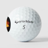 Bloeiende Vuur Roos Golfballen (Logo)