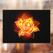 Bloeiende Vuur Roos Raamsticker (Vel 2)
