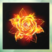 Bloeiende Vuur Roos Raamsticker (Vel 3)